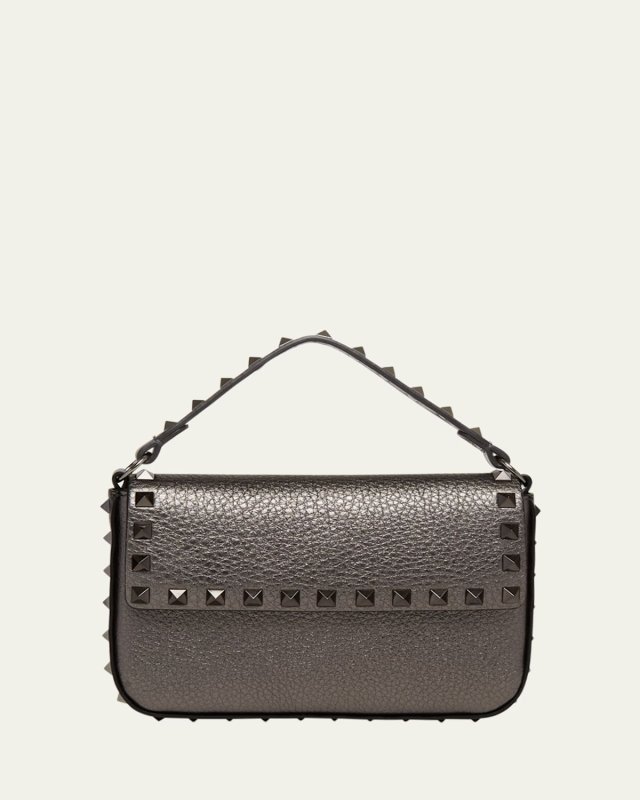 Rockstud Mini Metallic Calfskin Shoulder Bag